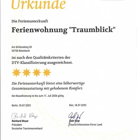 Apartment Traumblick Im Nahetal *
